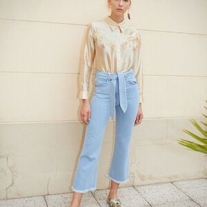 Nanuska pyramid wide leg Blue Women's Jeans